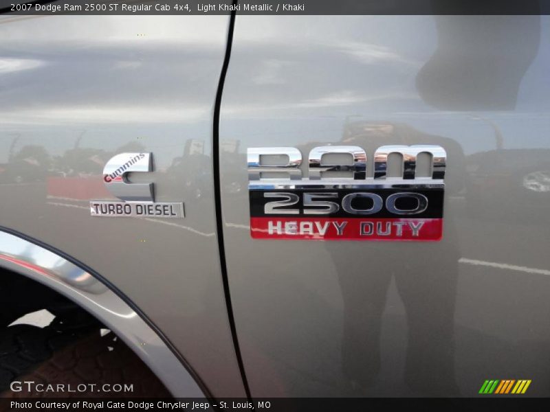 Light Khaki Metallic / Khaki 2007 Dodge Ram 2500 ST Regular Cab 4x4
