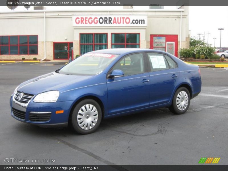 Laser Blue Metallic / Anthracite Black 2008 Volkswagen Jetta S Sedan