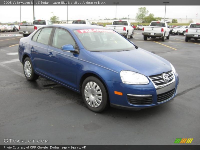 Laser Blue Metallic / Anthracite Black 2008 Volkswagen Jetta S Sedan