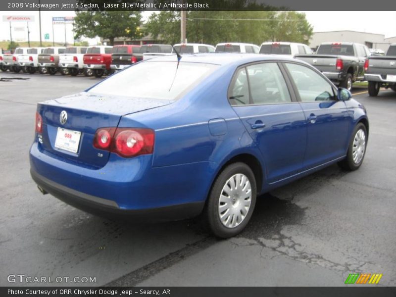Laser Blue Metallic / Anthracite Black 2008 Volkswagen Jetta S Sedan