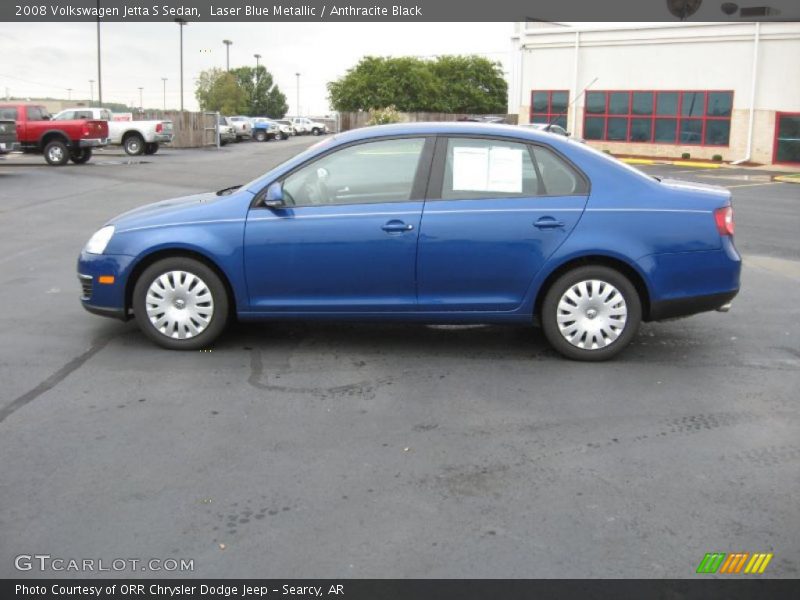 Laser Blue Metallic / Anthracite Black 2008 Volkswagen Jetta S Sedan