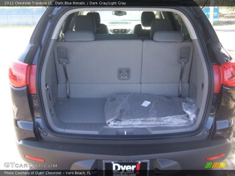 Dark Blue Metallic / Dark Gray/Light Gray 2011 Chevrolet Traverse LS