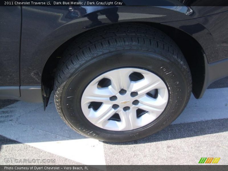 Dark Blue Metallic / Dark Gray/Light Gray 2011 Chevrolet Traverse LS