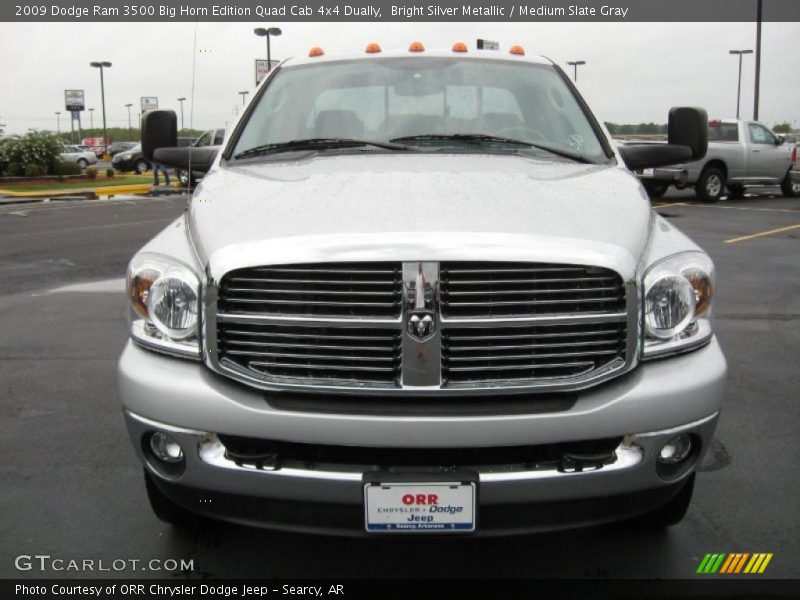 Bright Silver Metallic / Medium Slate Gray 2009 Dodge Ram 3500 Big Horn Edition Quad Cab 4x4 Dually