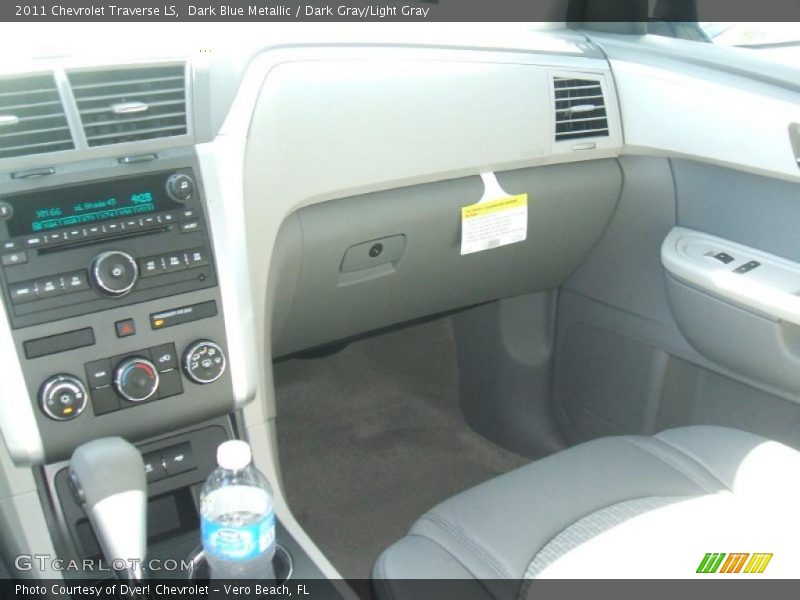 Dark Blue Metallic / Dark Gray/Light Gray 2011 Chevrolet Traverse LS