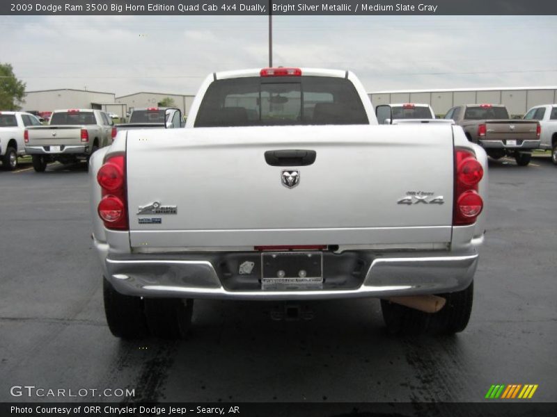 Bright Silver Metallic / Medium Slate Gray 2009 Dodge Ram 3500 Big Horn Edition Quad Cab 4x4 Dually