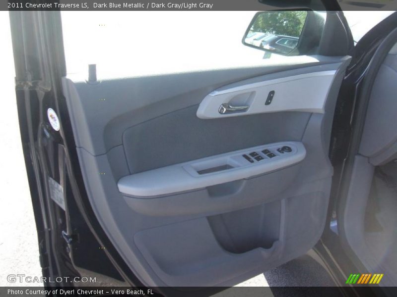 Dark Blue Metallic / Dark Gray/Light Gray 2011 Chevrolet Traverse LS