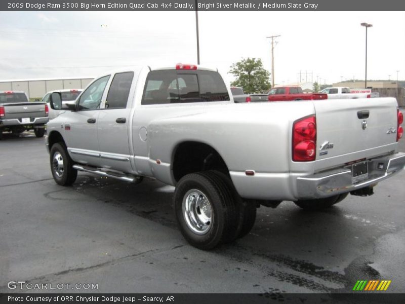 Bright Silver Metallic / Medium Slate Gray 2009 Dodge Ram 3500 Big Horn Edition Quad Cab 4x4 Dually