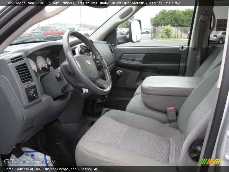 Bright Silver Metallic / Medium Slate Gray 2009 Dodge Ram 3500 Big Horn Edition Quad Cab 4x4 Dually