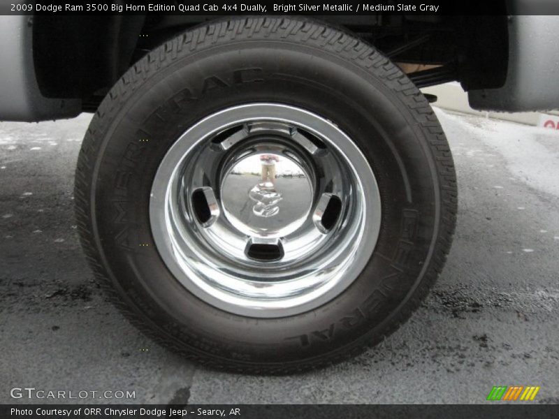 Bright Silver Metallic / Medium Slate Gray 2009 Dodge Ram 3500 Big Horn Edition Quad Cab 4x4 Dually