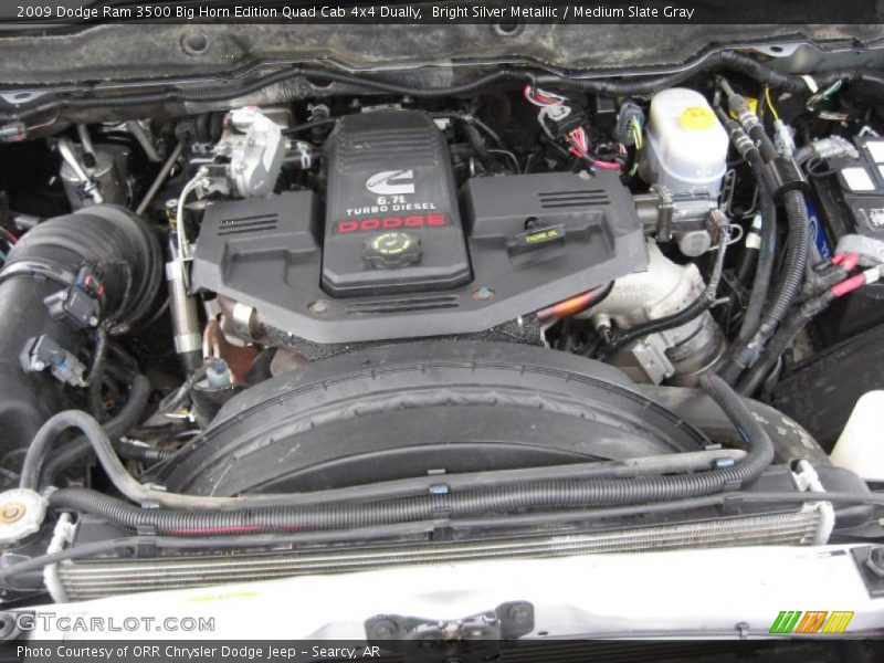 Bright Silver Metallic / Medium Slate Gray 2009 Dodge Ram 3500 Big Horn Edition Quad Cab 4x4 Dually