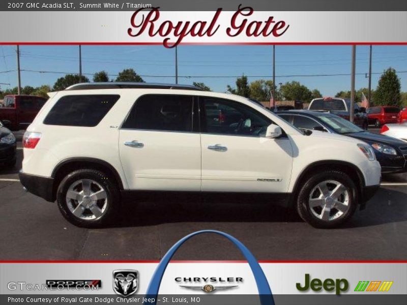 Summit White / Titanium 2007 GMC Acadia SLT