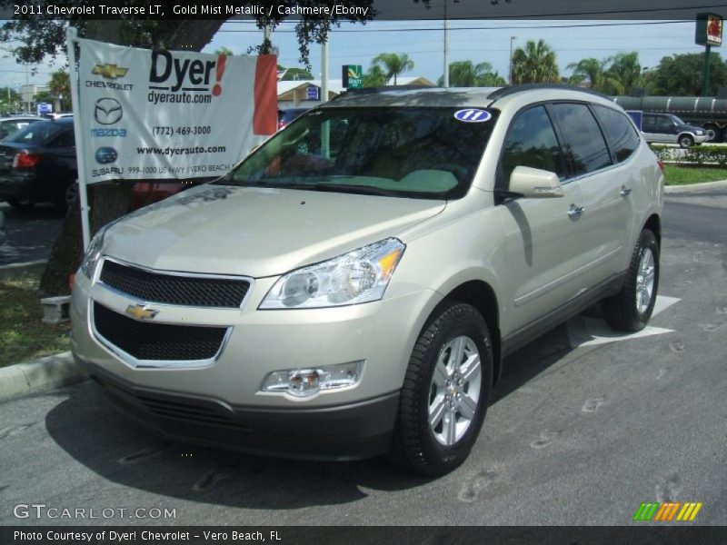 Gold Mist Metallic / Cashmere/Ebony 2011 Chevrolet Traverse LT