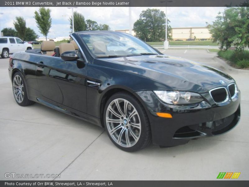 Jet Black / Bamboo Beige Novillo Leather 2011 BMW M3 Convertible