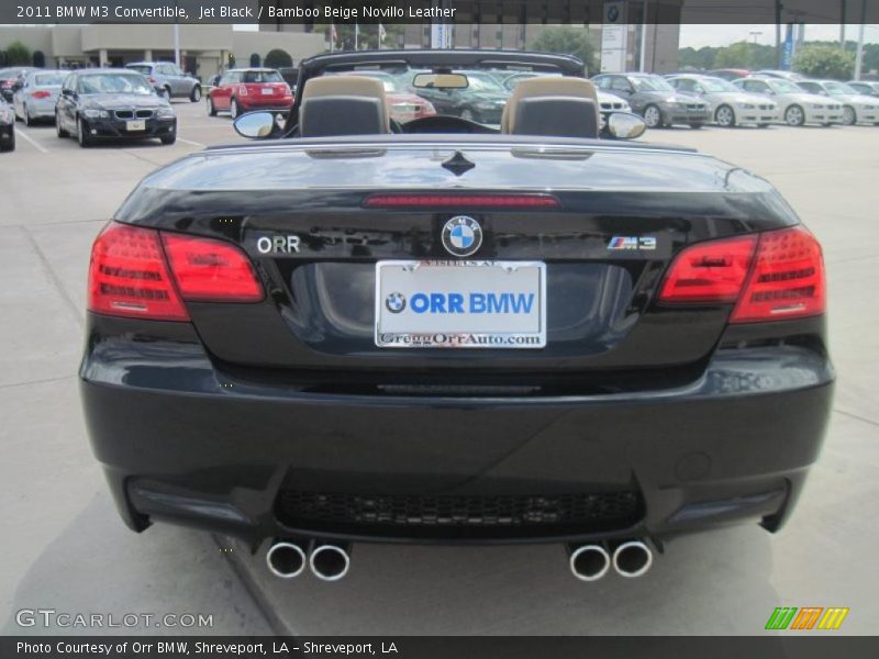 Jet Black / Bamboo Beige Novillo Leather 2011 BMW M3 Convertible