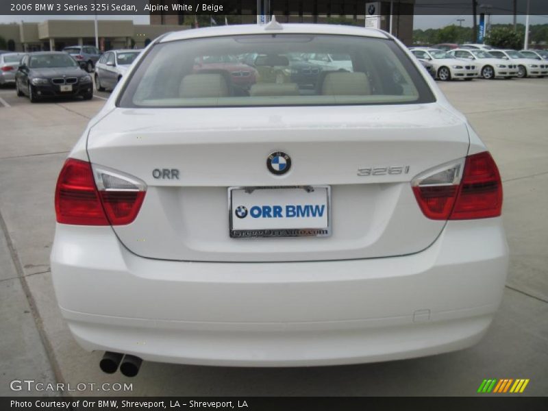 Alpine White / Beige 2006 BMW 3 Series 325i Sedan