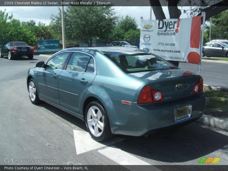 Silver Moss Metallic / Titanium 2009 Chevrolet Malibu LS Sedan