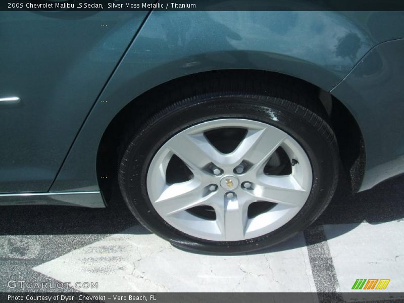 Silver Moss Metallic / Titanium 2009 Chevrolet Malibu LS Sedan