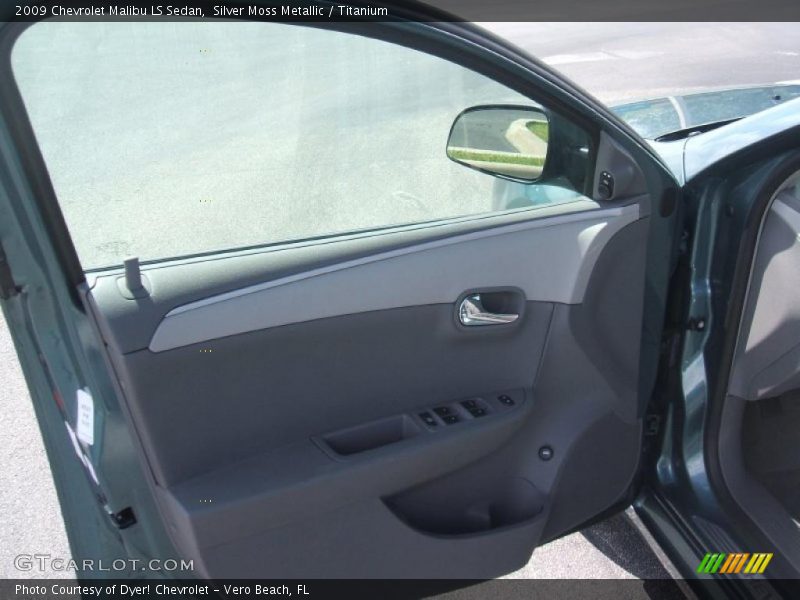 Silver Moss Metallic / Titanium 2009 Chevrolet Malibu LS Sedan