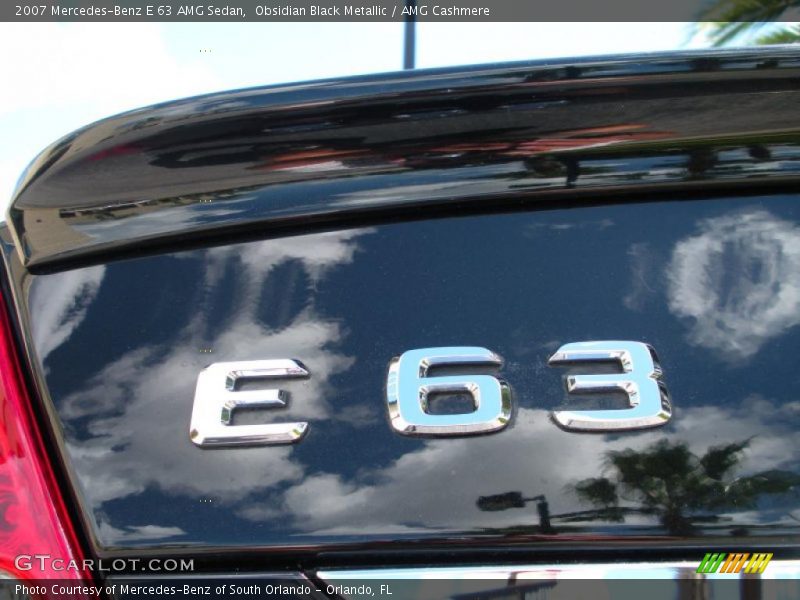Obsidian Black Metallic / AMG Cashmere 2007 Mercedes-Benz E 63 AMG Sedan