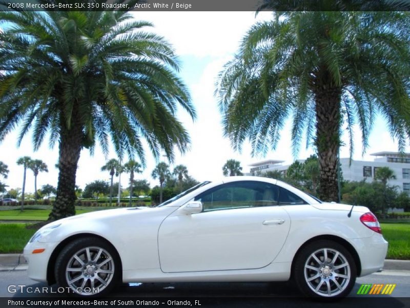 Arctic White / Beige 2008 Mercedes-Benz SLK 350 Roadster