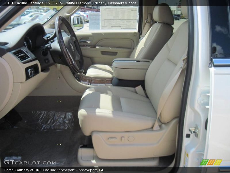 White Diamond Tricoat / Cashmere/Cocoa 2011 Cadillac Escalade ESV Luxury