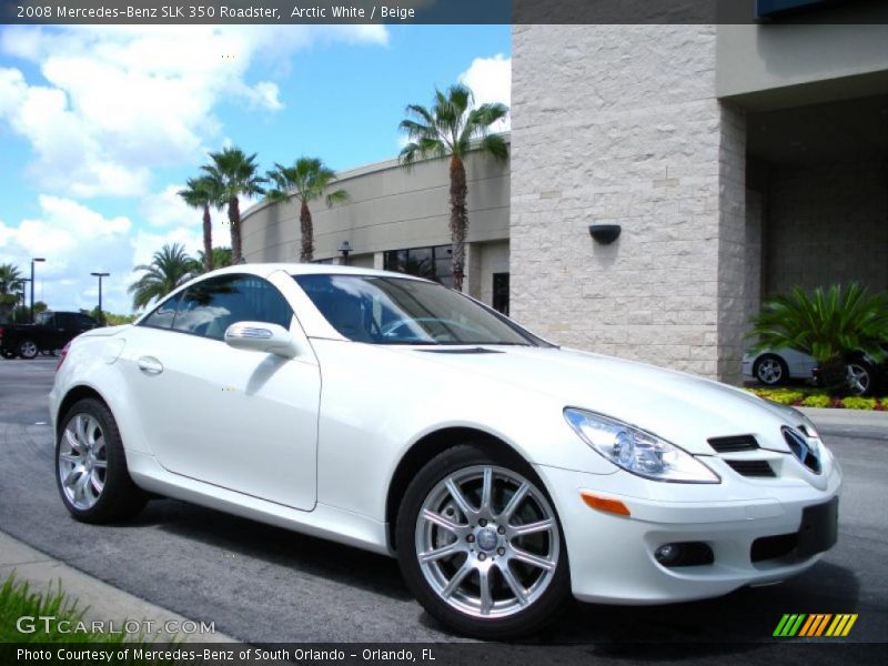 Arctic White / Beige 2008 Mercedes-Benz SLK 350 Roadster