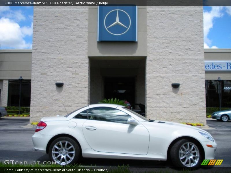 Arctic White / Beige 2008 Mercedes-Benz SLK 350 Roadster