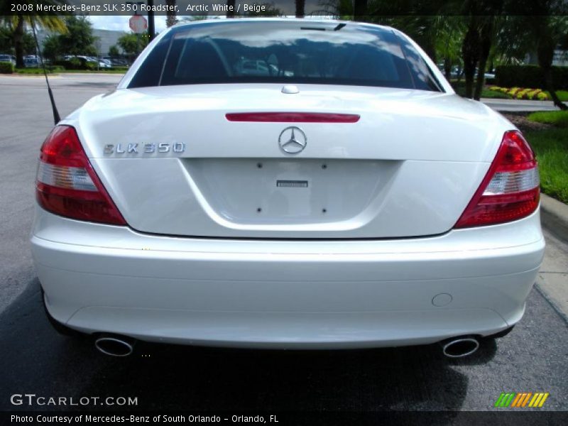 Arctic White / Beige 2008 Mercedes-Benz SLK 350 Roadster