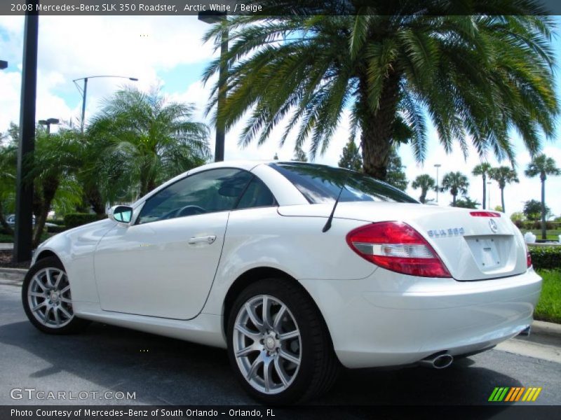 Arctic White / Beige 2008 Mercedes-Benz SLK 350 Roadster