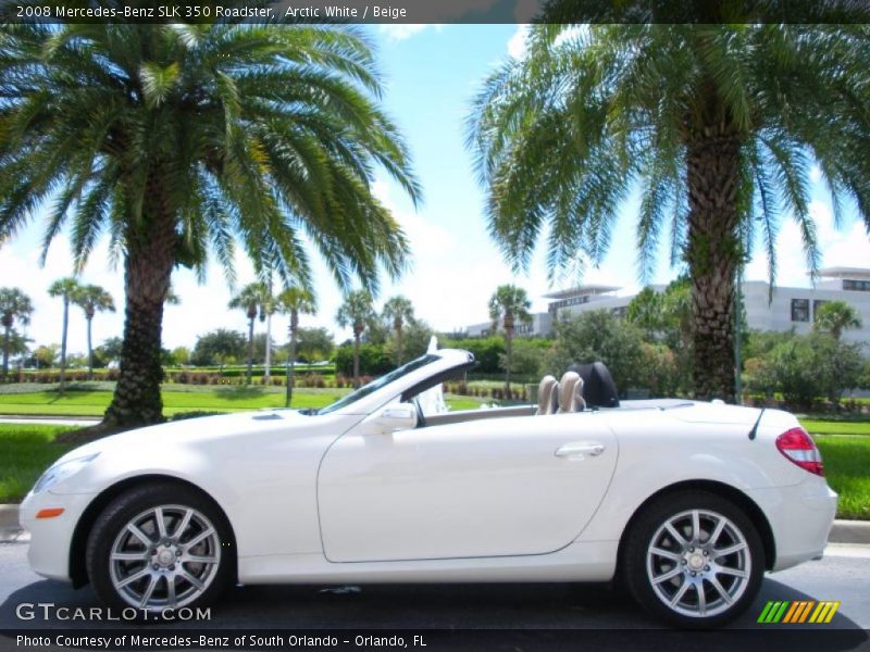 Arctic White / Beige 2008 Mercedes-Benz SLK 350 Roadster