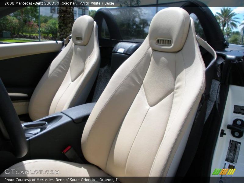 Arctic White / Beige 2008 Mercedes-Benz SLK 350 Roadster