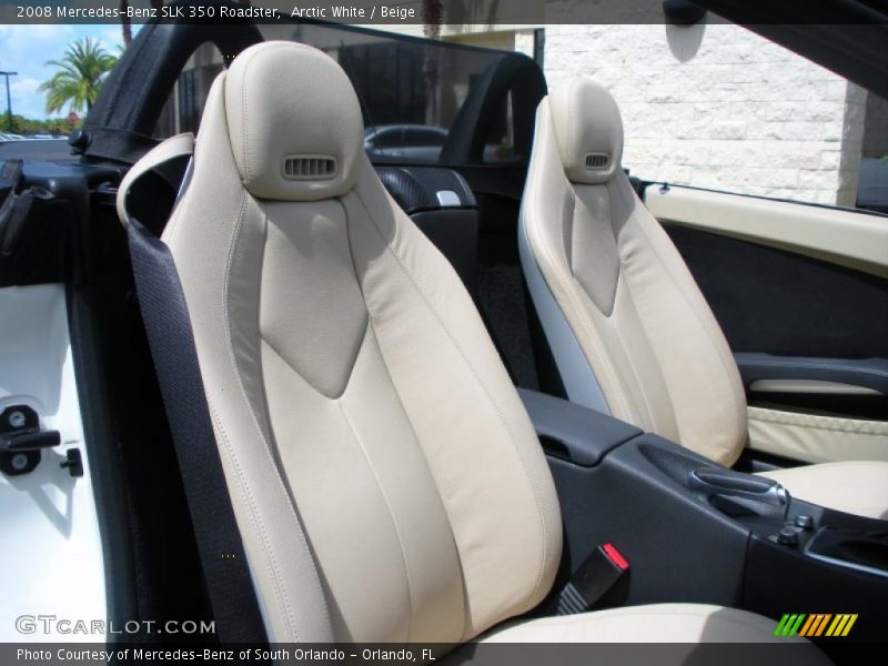 Arctic White / Beige 2008 Mercedes-Benz SLK 350 Roadster