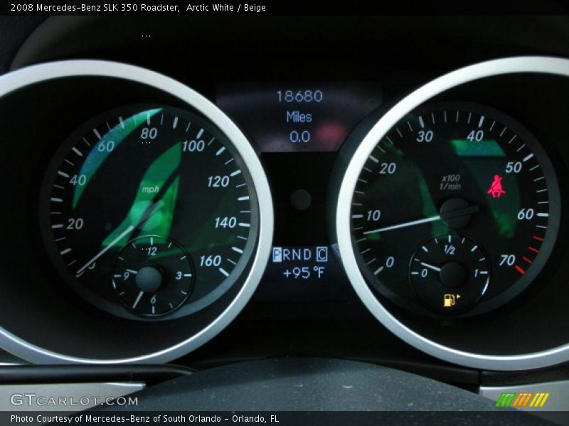 Arctic White / Beige 2008 Mercedes-Benz SLK 350 Roadster