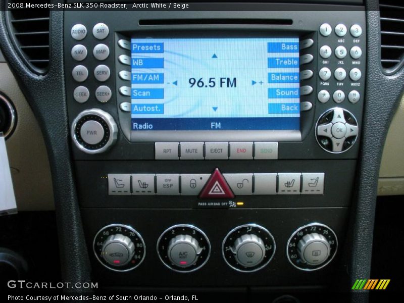 Arctic White / Beige 2008 Mercedes-Benz SLK 350 Roadster
