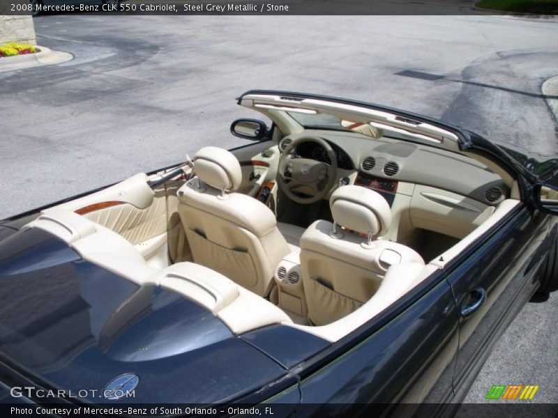 Steel Grey Metallic / Stone 2008 Mercedes-Benz CLK 550 Cabriolet