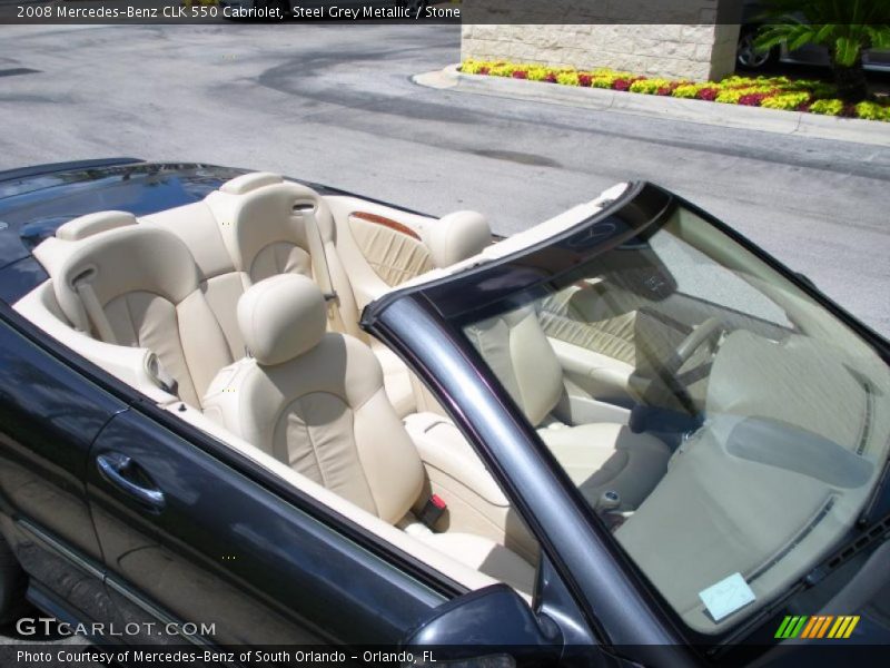 Steel Grey Metallic / Stone 2008 Mercedes-Benz CLK 550 Cabriolet