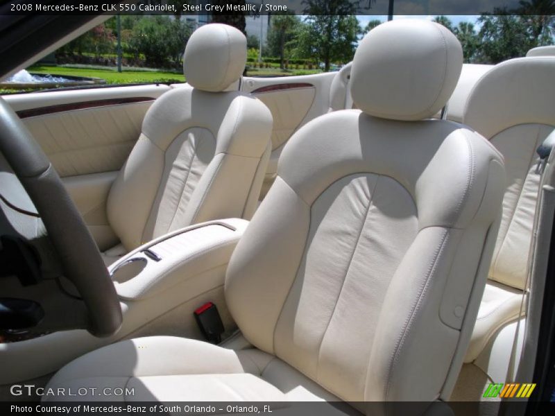 Steel Grey Metallic / Stone 2008 Mercedes-Benz CLK 550 Cabriolet