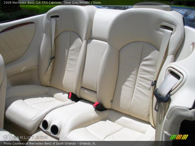 Steel Grey Metallic / Stone 2008 Mercedes-Benz CLK 550 Cabriolet