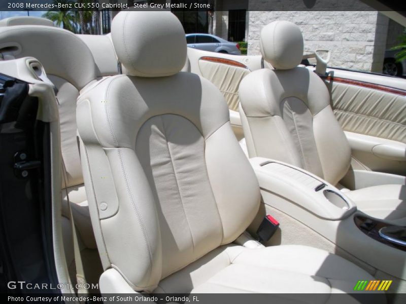 Steel Grey Metallic / Stone 2008 Mercedes-Benz CLK 550 Cabriolet