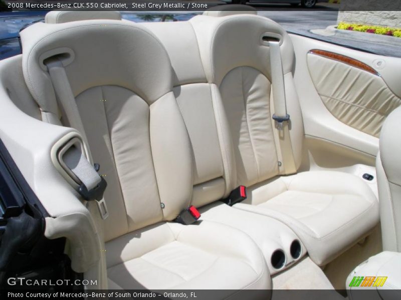 Steel Grey Metallic / Stone 2008 Mercedes-Benz CLK 550 Cabriolet