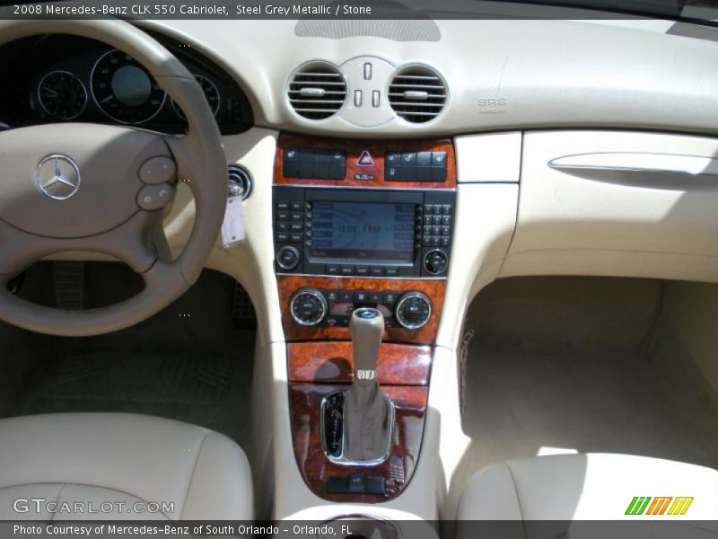 Steel Grey Metallic / Stone 2008 Mercedes-Benz CLK 550 Cabriolet