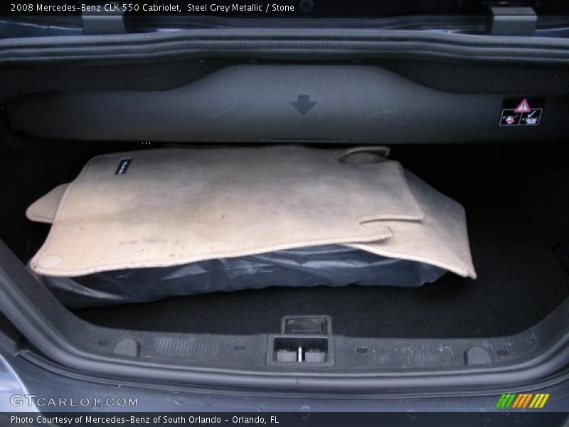 Steel Grey Metallic / Stone 2008 Mercedes-Benz CLK 550 Cabriolet