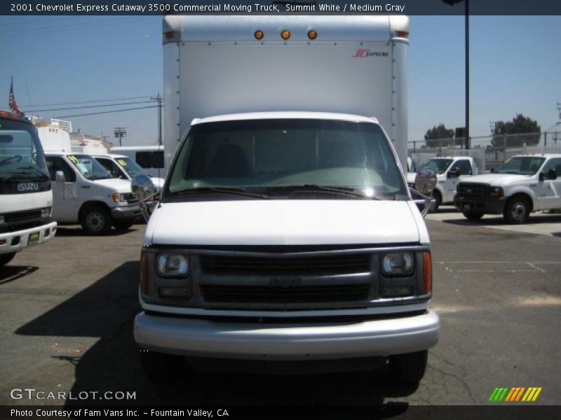 Summit White / Medium Gray 2001 Chevrolet Express Cutaway 3500 Commercial Moving Truck