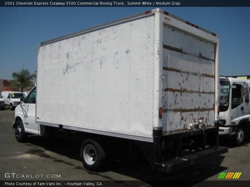 Summit White / Medium Gray 2001 Chevrolet Express Cutaway 3500 Commercial Moving Truck