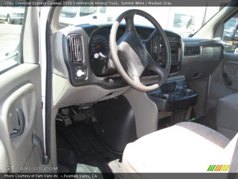 Summit White / Medium Gray 2001 Chevrolet Express Cutaway 3500 Commercial Moving Truck