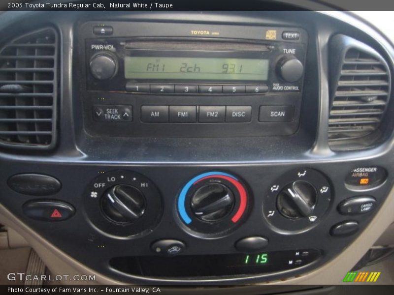 Natural White / Taupe 2005 Toyota Tundra Regular Cab