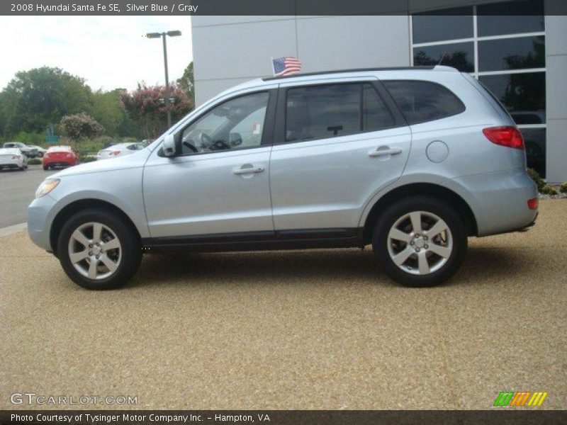 Silver Blue / Gray 2008 Hyundai Santa Fe SE