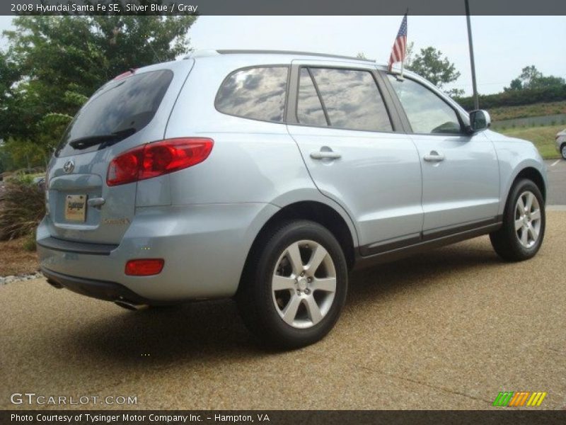 Silver Blue / Gray 2008 Hyundai Santa Fe SE