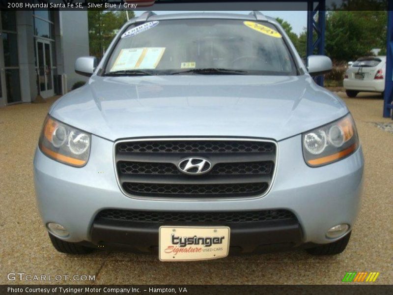 Silver Blue / Gray 2008 Hyundai Santa Fe SE